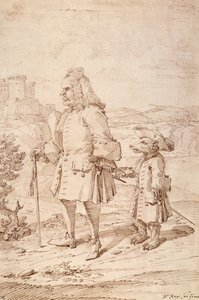 Dr. James Hay as a Bear Leader, c.1704-29 by Pier Leone Ghezzi